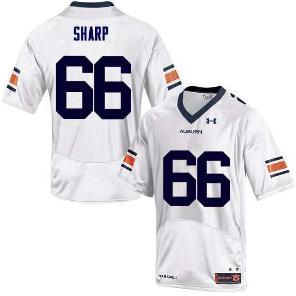 Men's Auburn Tigers #66 Bailey Sharp White College Stitched Football Jersey